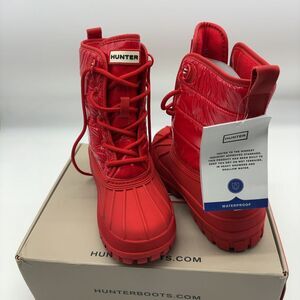 Hunter Kids Bright Red Rain Boots
